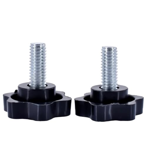 1-10pcs Carbon Steel Hand Knob Bolt Plastic Star Hand Screws Thread Clamping Thumb Handle Machine Screw Bolts M4 M5 M6 M8M10 M12(50mm (1pcs),M8 (head 38mm)) von LMLOZZ