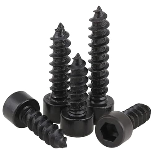 10pcs Black Carbon Steel M1.7 M2 M2.2 M2.3 M2.5 M2.6 M3 M3.5 M4 M5 Hexagon Socket Cap Head Self Tapping Model Screws(50mm,M5 (10pcs)) von LMLOZZ
