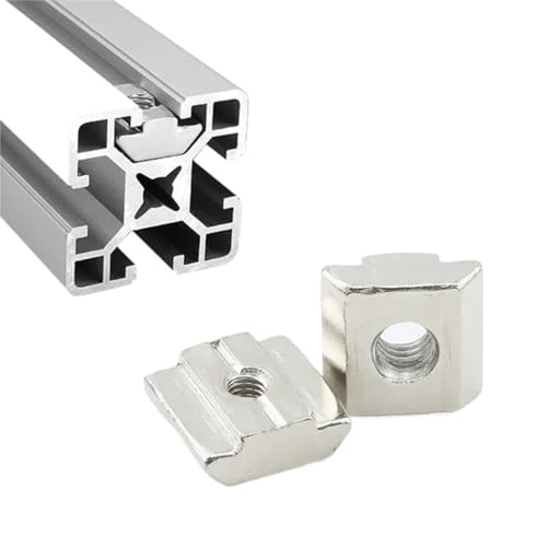 20 Stück M3 M4 M5 M6 M8 T-Nutenstein T-Stück Gleitmutter Hammer Federkugel for Aluminiumprofilextrusion der Serie 20 30 40 45(Nickel plated,2020-M4) von LMLOZZ