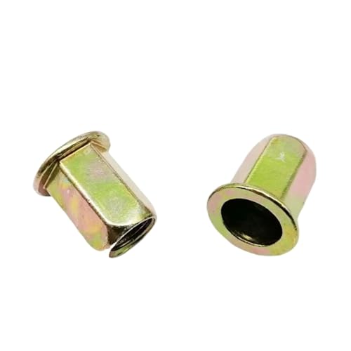 5/10/20 Stück M4 M5 M6 M8 M10 M12 Kohlenstoffstahl Sechskant Sechskant Flachkopf Bindung Nietmutter Einsatz Rivnut Nutsert Metrisches Gewinde(Full hex head,20pcs M6) von LMLOZZ