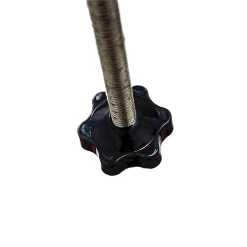 5 Stück M8 Pflaumenmuttern mit Handfestziehen, Griffgewinde, Stern, mechanisch, schwarz, Flügelmuttern, Klemmknopf, manuelle Muttern von LMLOZZ