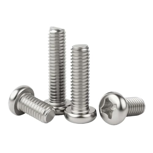 M1.6 M2 M2.5 M3 M3.5 M4 M5 M6 M8 Edelstahl-Kreuzschlitz-/Senkkopfschraube Computermöbelschrauben(Pan Head,30MM_M5 (10PCS)) von LMLOZZ