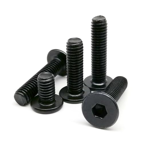 M2 M2.5 M3 M4 M5 M6 M8 Black Color 304 A2-70 Stainless Steel Hexagon Hex Socket Ultra Thin Flat Wafer Head Screw Bolt(18mm,10pcs M5) von LMLOZZ