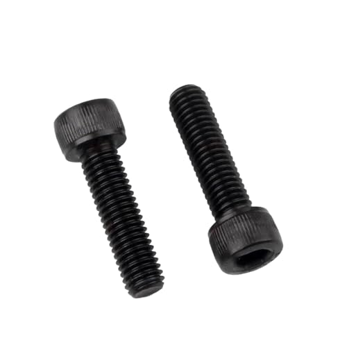 M2 M3 M4 M5 M6 M8 Hex Socket Cap Head Screw Black Metric Diy Screws Furniture Bolts Furniture ship car(12mm,M2 x 50Pieces) von LMLOZZ