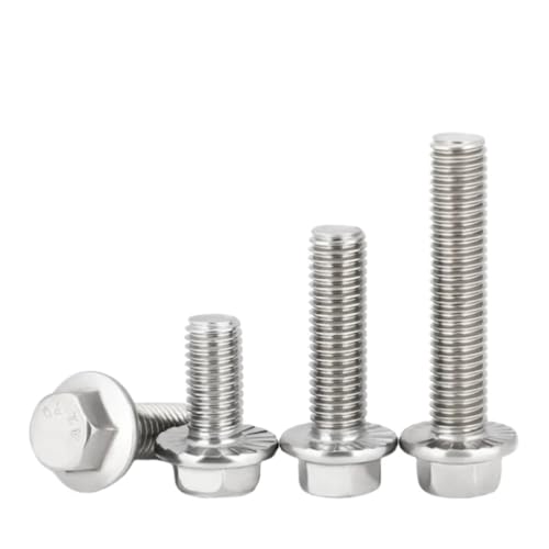 M5 M6 M8 M10 M12 304 Stainless Steel Hexagon Head with Serrated Flange Cap Screw Hex Washer Head Bolt(25mm,M12 (1pcs)) von LMLOZZ
