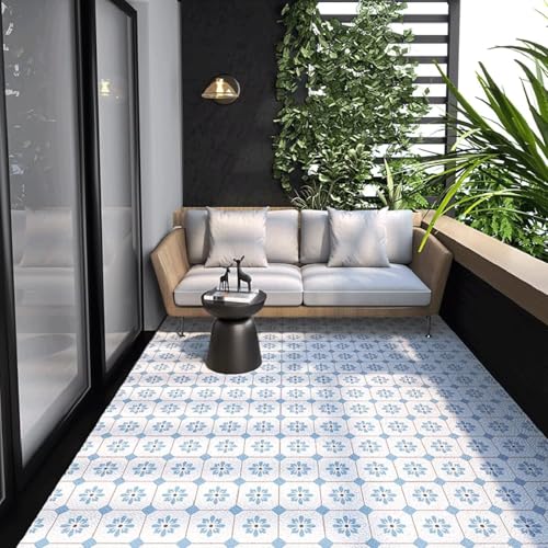 Teppich Wetterfest, UV-beständig Wendbar Faltbar Teppich Waschbar Für den Balkon Garten Teppich für Terrasse Picknick PVC Teppich Reversible Camping Patio Wasserdichter Außenbereich für Terrasse Teppich Wetterfest, UV-beständig Wendbar Faltbar Teppich Waschbar Für den Balkon Garten Teppich für Terrasse Picknick PVC Teppich Reversible Camping Patio Wasserdichter Außenbereich für Terrasse von LMLZRL