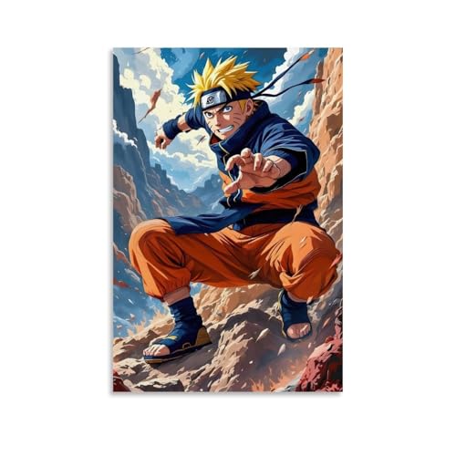 LMLZZZWD Naruto Naruto's Cliff – Edge-heldenhafter Schatten, zeitgenössisches Wandkunst, Wandbild, dekoratives Poster, 30 x 45 cm von LMLZZZWD