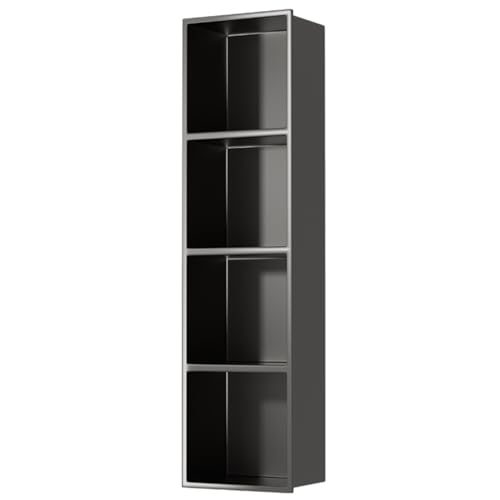 LMMIAOZ Einbau-Duschregal aus Edelstahl 304 – wasserdichte Shampoo- und Kosmetikaufbewahrung, grau, 120 x 28 x 12,5 cm, ideal für Nassräume und Badezimmer, stilvoller Home Nizer von LMMIAOZ