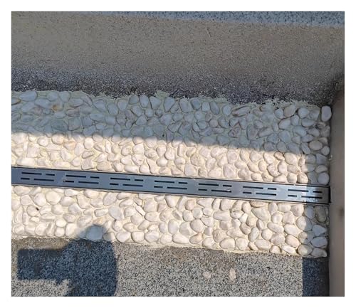 LMMIAOZ Grabenentwässerungssystem, Rinnenablauf mit Metallgitter 2 4 6 7 Zoll, Hochleistungs-Rinnenabläufe aus Edelstahl für den Außenbereich, schmale, schlanke Entwässerungsgrabenauskleidung, wasse von LMMIAOZ