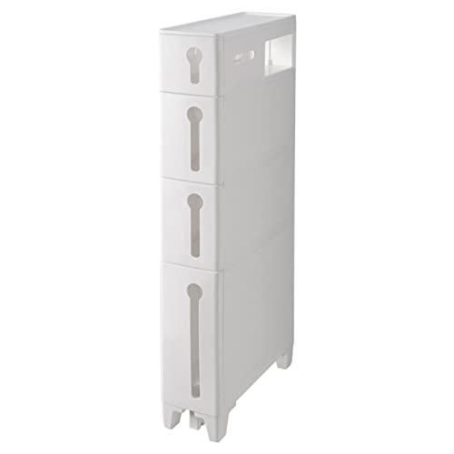 LMMIAOZ Stapelbare Aufbewahrungsschubladen, Kleiner Badezimmerschrank mit 4 Schubladen, 15,7 cm Breite, Badezimmer-Unterschrank, Toilettenpapierspender für kleine Ecken in Küche/ von LMMIAOZ