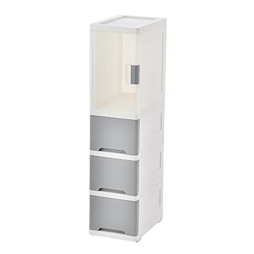 LMMIAOZ Stapelbare Aufbewahrungsschubladen, hoher Aufbewahrungsschrank, schmaler Eckbodenschrank mit Türen, Schubladen und freistehendem Badezimmerschrank, Ausstellungsregal, Mob von LMMIAOZ