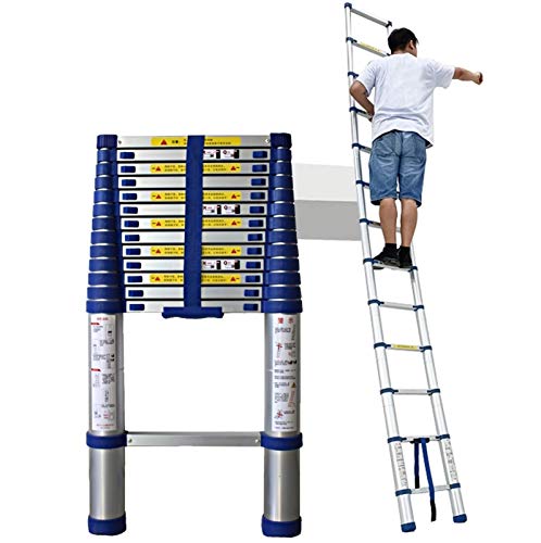 LMMIAOZ Teleskopleiter 8 m/7 m/6 m/5 m/4 m/2 m/1 m hoch, robuste Teleskop-Ausziehleitern für Arbeiten im Freien auf dem Dachboden zu Hause, Tragkraft 150 kg 1 von LMMIAOZ