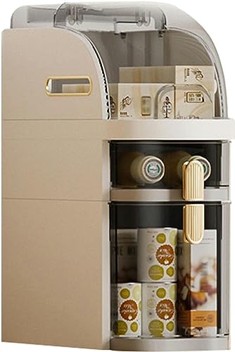 LMMIAOZ stapelbare Aufbewahrungsschubladen, 7 Zoll breiter Badezimmer-Unterschrank, schmaler Toilettenpapierschrank mit 2/3/4 Ebenen und durchsichtigen Schubladen und Rollen, für von LMMIAOZ