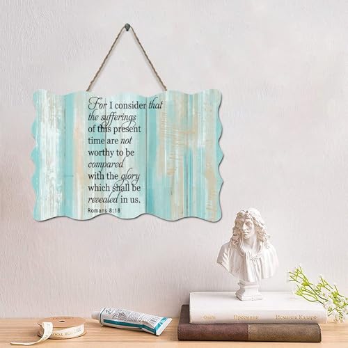 LMMIXEE Christliche Holzschilder mit Aufschrift "For I Consider That The Sufferings of This Time", religiöse Wandkunst, rustikale Wanddekoration für Wohnzimmer, Küche, Wandschild, 15,2 x 25,4 cm LMMIXEE Christliche Holzschilder mit Aufschrift "For I Consider That The Sufferings of This Time", religiöse Wandkunst, rustikale Wanddekoration für Wohnzimmer, Küche, Wandschild, 15,2 x 25,4 cm von LMMIXEE