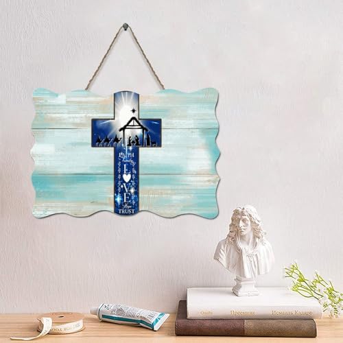 LMMIXEE Christliches Holzpalettenschild mit Bibelvers im Vintage-Stil, Glaube, Familie, Liebe, Hoffnung, Vertrauen, 15,2 x 25,4 cm, Wanddekoration, Wandaufhänger für Zuhause, Küche, Badezimmer LMMIXEE Christliches Holzpalettenschild mit Bibelvers im Vintage-Stil, Glaube, Familie, Liebe, Hoffnung, Vertrauen, 15,2 x 25,4 cm, Wanddekoration, Wandaufhänger für Zuhause, Küche, Badezimmer von LMMIXEE