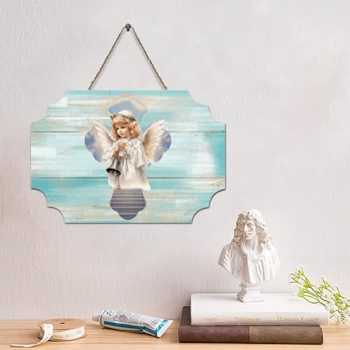 LMMIXEE Engelskreuz, modern, rustikal, Schrift, Kunst, Holzschild, christliche, religiöse Wanddekorationen für Wohnzimmer, rustikale Wandkunst, Küche, Einweihungsgeschenk, 15,2 x 25,4 cm LMMIXEE Engelskreuz, modern, rustikal, Schrift, Kunst, Holzschild, christliche, religiöse Wanddekorationen für Wohnzimmer, rustikale Wandkunst, Küche, Einweihungsgeschenk, 15,2 x 25,4 cm von LMMIXEE