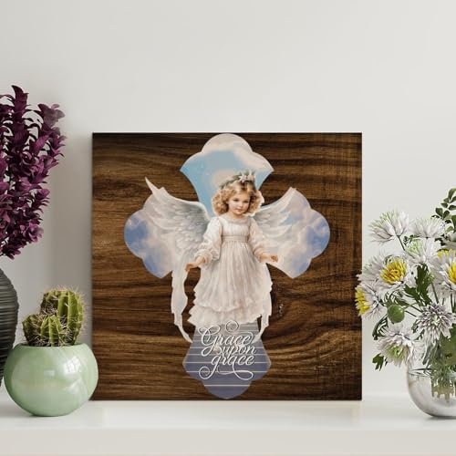 LMMIXEE Holzschild "Grace upon Grace", Bibelvers, christliches Holzschild, rustikaler Wandaufhänger, Bauernhaus, Wandkunst, christlich für Zuhause, Schlafzimmer, Wohnzimmer, Hochzeitsgeschenke, 20,3 x LMMIXEE Holzschild "Grace upon Grace", Bibelvers, christliches Holzschild, rustikaler Wandaufhänger, Bauernhaus, Wandkunst, christlich für Zuhause, Schlafzimmer, Wohnzimmer, Hochzeitsgeschenke, 20,3 x von LMMIXEE