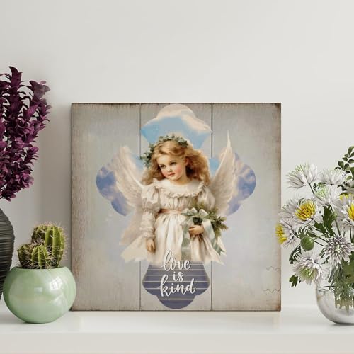 LMMIXEE Holzschild "Love Is Kind", Bibelvers, christliches Holzschild, rustikaler Wandaufhänger, Bauernhaus, Wandkunst, religiöses Zitat für Zuhause, Schlafzimmer, Wohnzimmer, Hochzeitsgeschenke, 20,3 LMMIXEE Holzschild "Love Is Kind", Bibelvers, christliches Holzschild, rustikaler Wandaufhänger, Bauernhaus, Wandkunst, religiöses Zitat für Zuhause, Schlafzimmer, Wohnzimmer, Hochzeitsgeschenke, 20,3 von LMMIXEE