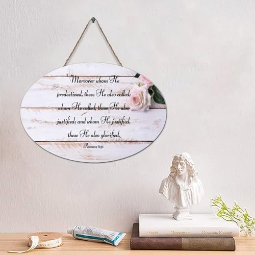 LMMIXEE Holzschild "Whom He Predestined", Jesus, Bibelvers, Holzschild, Bauernhaus, Wandkunst, rustikale Wanddekoration, religiöser Glaube, für Küche, Schlafzimmer, Wohnzimmer, Foyer, 15,2 x 25,4 cm LMMIXEE Holzschild "Whom He Predestined", Jesus, Bibelvers, Holzschild, Bauernhaus, Wandkunst, rustikale Wanddekoration, religiöser Glaube, für Küche, Schlafzimmer, Wohnzimmer, Foyer, 15,2 x 25,4 cm von LMMIXEE
