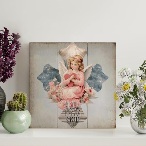 LMMIXEE Holzschild mit Aufschrift "Be still And Know That I Am God", Jesus, Bibelvers, Holzschild, rustikaler Wandaufhänger, Bauernhaus, Wandkunst, christlich für Zuhause, Küche, Badezimmer LMMIXEE Holzschild mit Aufschrift "Be still And Know That I Am God", Jesus, Bibelvers, Holzschild, rustikaler Wandaufhänger, Bauernhaus, Wandkunst, christlich für Zuhause, Küche, Badezimmer von LMMIXEE