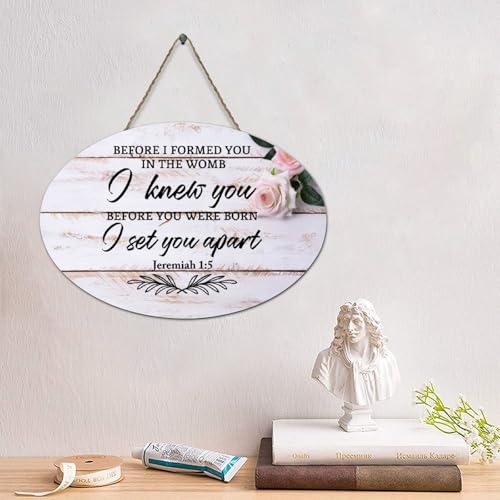 LMMIXEE Holzschild mit Aufschrift "Before I Formed You in (2) Bohemia Scripture Christian Wall Decorations for Living Room Rustic Wall Art Kitchen Retro Hanging Sign Housewarming Gift 10,2 x 15,2 cm von LMMIXEE