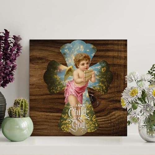 LMMIXEE Holzschild mit Aufschrift "I Am A Child of God", Retro-Vintage-Druck, christliche, religiöse Wandkunst, rustikale Wanddekorationen für Wohnzimmer, Küche, Retro-Hängeschild, Einweihungsgeschenk LMMIXEE Holzschild mit Aufschrift "I Am A Child of God", Retro-Vintage-Druck, christliche, religiöse Wandkunst, rustikale Wanddekorationen für Wohnzimmer, Küche, Retro-Hängeschild, Einweihungsgeschenk von LMMIXEE