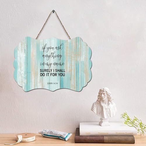 LMMIXEE Holzschild mit Aufschrift "If You ask anything in my name sure I shall", rustikaler Wandaufhänger, Wandkunst, religiöser Glaube, für Zuhause, Küche, Badezimmer, Wohnzimmer, 15,2 x 25,4 cm LMMIXEE Holzschild mit Aufschrift "If You ask anything in my name sure I shall", rustikaler Wandaufhänger, Wandkunst, religiöser Glaube, für Zuhause, Küche, Badezimmer, Wohnzimmer, 15,2 x 25,4 cm von LMMIXEE