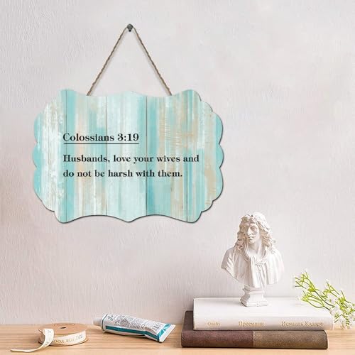 LMMIXEE Holzschild mit Aufschrift "Love Your Wives And Do Not Be Harsh with Them", rustikale Schrift, christliche Wandkunst, rustikale Wanddekoration für Wohnzimmer, Küche, Wandschild, 10,2 x 15,2 cm LMMIXEE Holzschild mit Aufschrift "Love Your Wives And Do Not Be Harsh with Them", rustikale Schrift, christliche Wandkunst, rustikale Wanddekoration für Wohnzimmer, Küche, Wandschild, 10,2 x 15,2 cm von LMMIXEE