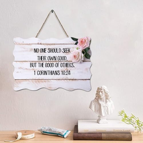 LMMIXEE Holzschild mit Aufschrift "No One Should Seek Their Own Good", 15,2 x 25,4 cm, Wandkunst, Familienwanddekoration, für Zuhause, Schlafzimmer, Wohnzimmer, Hochzeitsgeschenke LMMIXEE Holzschild mit Aufschrift "No One Should Seek Their Own Good", 15,2 x 25,4 cm, Wandkunst, Familienwanddekoration, für Zuhause, Schlafzimmer, Wohnzimmer, Hochzeitsgeschenke von LMMIXEE