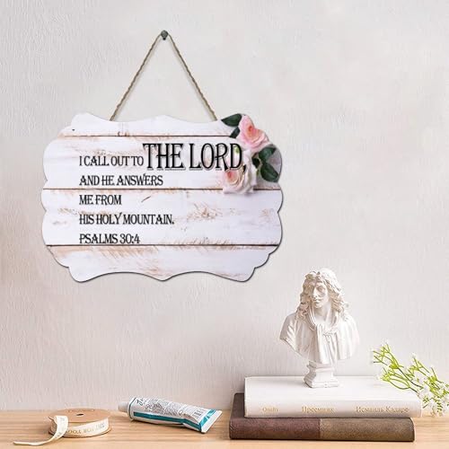 LMMIXEE Holzschild mit Bibelvers "I Call Out to The Lord And He Answers Me from His Holy Mountain", rustikale Wandkunst, Küche, Heimdekoration, Einweihungsgeschenk LMMIXEE Holzschild mit Bibelvers "I Call Out to The Lord And He Answers Me from His Holy Mountain", rustikale Wandkunst, Küche, Heimdekoration, Einweihungsgeschenk von LMMIXEE