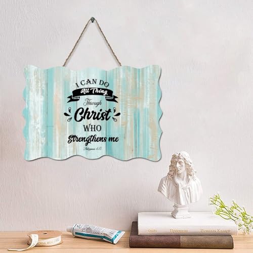 LMMIXEE Holzschild mit Bibelvers "I Can Do All Thing Through Christ", christliches Holzschild, Dekoration, Wandkunst, Wandaufhänger, Schild, religiöser Glaube, für Zuhause, Küche, Badezimmer LMMIXEE Holzschild mit Bibelvers "I Can Do All Thing Through Christ", christliches Holzschild, Dekoration, Wandkunst, Wandaufhänger, Schild, religiöser Glaube, für Zuhause, Küche, Badezimmer von LMMIXEE