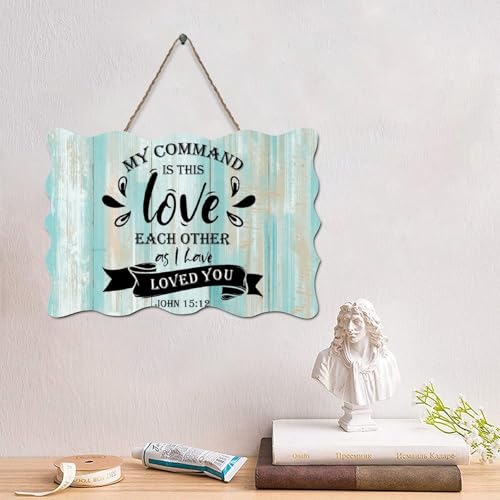 LMMIXEE Holzschild mit Bibelvers "My Command Is This Love Each Love", 10,2 x 15,2 cm, christliche Schrift, Familie, Wandkunst für Zuhause, Küche, Badezimmer, Wohnzimmer LMMIXEE Holzschild mit Bibelvers "My Command Is This Love Each Love", 10,2 x 15,2 cm, christliche Schrift, Familie, Wandkunst für Zuhause, Küche, Badezimmer, Wohnzimmer von LMMIXEE