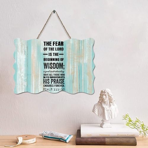 LMMIXEE Holzschild mit Bibelvers "The Fear of The Lord Is The Beginning of Wisdom", christliches Holzschild, rustikale Familie, Wandkunst, christliches Zitat für Zuhause, Küche, Badezimmer, Wohnzimmer LMMIXEE Holzschild mit Bibelvers "The Fear of The Lord Is The Beginning of Wisdom", christliches Holzschild, rustikale Familie, Wandkunst, christliches Zitat für Zuhause, Küche, Badezimmer, Wohnzimmer von LMMIXEE