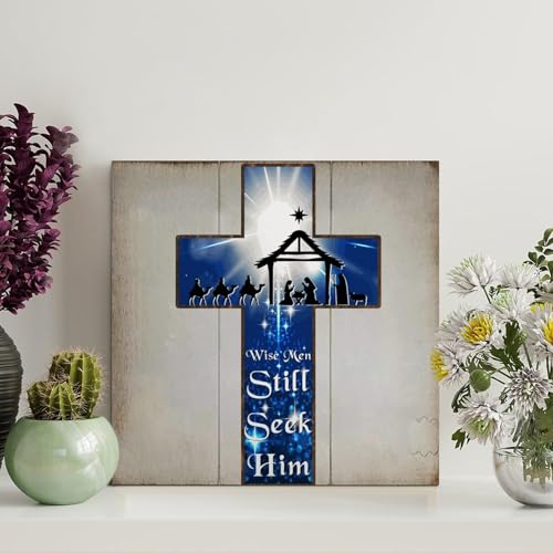LMMIXEE Holzschild mit Bibelvers im Vintage-Stil, "Men still seek him", Holzschilder, 20,3 x 20,3 cm, Bauernhaus, Wandkunst, Wanddekoration, Wandaufhänger für Wohnzimmer, Schlafzimmer, Büro LMMIXEE Holzschild mit Bibelvers im Vintage-Stil, "Men still seek him", Holzschilder, 20,3 x 20,3 cm, Bauernhaus, Wandkunst, Wanddekoration, Wandaufhänger für Wohnzimmer, Schlafzimmer, Büro von LMMIXEE