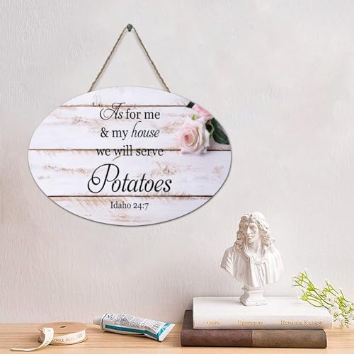 LMMIXEE Holzschild mit Bibelvers und Aufschrift "As For Me & My House We Will Serve Potatoes Idaho 61.2 cm 17.8 cm 15,2 x 25,4 cm Rustikale christliche Holz-Wandkunst Küche Einweihungsgeschenk LMMIXEE Holzschild mit Bibelvers und Aufschrift "As For Me & My House We Will Serve Potatoes Idaho 61.2 cm 17.8 cm 15,2 x 25,4 cm Rustikale christliche Holz-Wandkunst Küche Einweihungsgeschenk von LMMIXEE