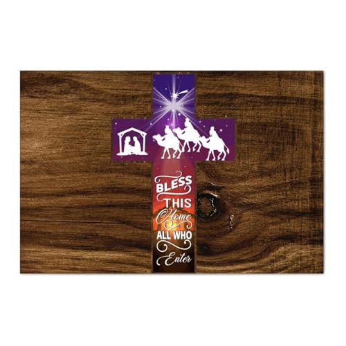 LMMIXEE Holzschild mit Bibelvers und Aufschrift "Bless This Home All Who Enter", rustikale Wanddekoration, Jesus-Zitat für Zuhause, Küche, Badezimmer, Wohnzimmer, 30,5 x 20,3 cm LMMIXEE Holzschild mit Bibelvers und Aufschrift "Bless This Home All Who Enter", rustikale Wanddekoration, Jesus-Zitat für Zuhause, Küche, Badezimmer, Wohnzimmer, 30,5 x 20,3 cm von LMMIXEE