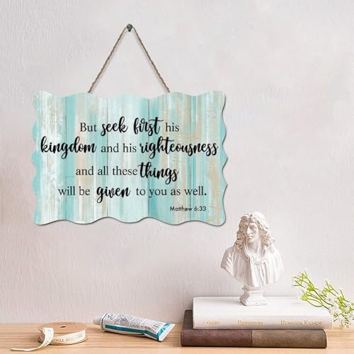 LMMIXEE Holzschild mit Bibelvers und Aufschrift "But Seek First His Kingdom And His Righteousness", rustikale Wanddekoration, religiöser Glaube, für Zuhause, Küche, Badezimmer, Wohnzimmer, 10,2 x 15,2 LMMIXEE Holzschild mit Bibelvers und Aufschrift "But Seek First His Kingdom And His Righteousness", rustikale Wanddekoration, religiöser Glaube, für Zuhause, Küche, Badezimmer, Wohnzimmer, 10,2 x 15,2 von LMMIXEE