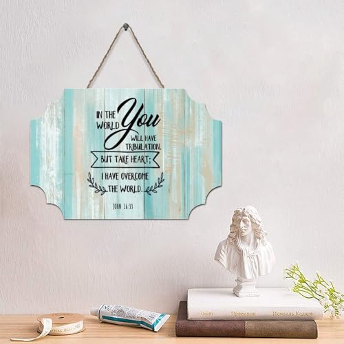 LMMIXEE Holzschild mit Bibelvers und Aufschrift "In The World You Will Have", rustikale Wanddekoration, religiöser Glaube, für Zuhause, Küche, Badezimmer, Wohnzimmer, 15,2 x 25,4 cm LMMIXEE Holzschild mit Bibelvers und Aufschrift "In The World You Will Have", rustikale Wanddekoration, religiöser Glaube, für Zuhause, Küche, Badezimmer, Wohnzimmer, 15,2 x 25,4 cm von LMMIXEE