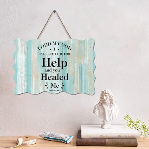 LMMIXEE Holzschild mit Bibelvers und Aufschrift "Lord My God,I Called to You for Helpe", rustikaler Wandaufhänger, Bauernhaus, Wandkunst, christlich für Zuhause, Schlafzimmer, Küche, Wohnzimmer, 15,2 LMMIXEE Holzschild mit Bibelvers und Aufschrift "Lord My God,I Called to You for Helpe", rustikaler Wandaufhänger, Bauernhaus, Wandkunst, christlich für Zuhause, Schlafzimmer, Küche, Wohnzimmer, 15,2 von LMMIXEE
