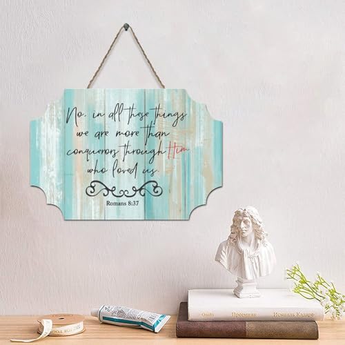 LMMIXEE Holzschild mit Bibelvers und Aufschrift "No, in All These Things We're M", rustikaler Wandaufhänger, Bauernhaus, Wandkunst, religiös für Zuhause, Küche, Badezimmer, Wohnzimmer, 15,2 x 25,4 cm LMMIXEE Holzschild mit Bibelvers und Aufschrift "No, in All These Things We're M", rustikaler Wandaufhänger, Bauernhaus, Wandkunst, religiös für Zuhause, Küche, Badezimmer, Wohnzimmer, 15,2 x 25,4 cm von LMMIXEE