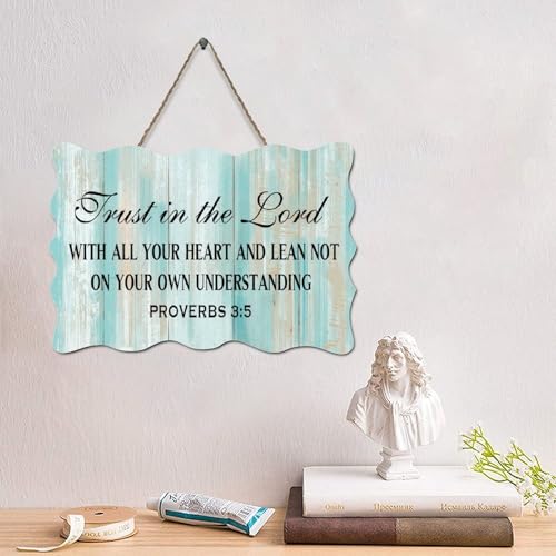 LMMIXEE Holzschild mit Bibelvers und Aufschrift "Trust in The Lord with All Your Wood", rustikale Wanddekoration, Jesus-Zitat für Zuhause, Küche, Badezimmer, Wohnzimmer, 10,2 x 15,2 cm LMMIXEE Holzschild mit Bibelvers und Aufschrift "Trust in The Lord with All Your Wood", rustikale Wanddekoration, Jesus-Zitat für Zuhause, Küche, Badezimmer, Wohnzimmer, 10,2 x 15,2 cm von LMMIXEE