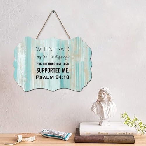 LMMIXEE Holzschild mit Bibelvers und Aufschrift "When I Said", "My Foot Is Slipping", "Your Unfailing Love", 10,2 x 15,2 cm, Wandschmuck für Wohnzimmer, Schlafzimmer, Büro LMMIXEE Holzschild mit Bibelvers und Aufschrift "When I Said", "My Foot Is Slipping", "Your Unfailing Love", 10,2 x 15,2 cm, Wandschmuck für Wohnzimmer, Schlafzimmer, Büro von LMMIXEE