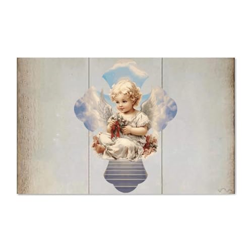 LMMIXEE Holzschild mit Engelskreuz, Bibelvers, christliches Holzschild, Bauernhaus, Familie, Wandkunst, rustikale Wanddekoration, religiös für Zuhause, Küche, Badezimmer, Wohnzimmer, 40,6 x 25,4 cm LMMIXEE Holzschild mit Engelskreuz, Bibelvers, christliches Holzschild, Bauernhaus, Familie, Wandkunst, rustikale Wanddekoration, religiös für Zuhause, Küche, Badezimmer, Wohnzimmer, 40,6 x 25,4 cm von LMMIXEE