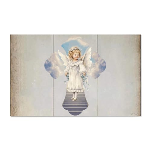 LMMIXEE Holzschild mit Engelskreuz, Bibelvers, christliches Holzschild, Bauernhaus-Dekoration, Wandkunst, Wandaufhänger, Schild, Jesus-Zitat für Zuhause, Küche, Badezimmer, Wohnzimmer, 40,6 x 25,4 cm LMMIXEE Holzschild mit Engelskreuz, Bibelvers, christliches Holzschild, Bauernhaus-Dekoration, Wandkunst, Wandaufhänger, Schild, Jesus-Zitat für Zuhause, Küche, Badezimmer, Wohnzimmer, 40,6 x 25,4 cm von LMMIXEE