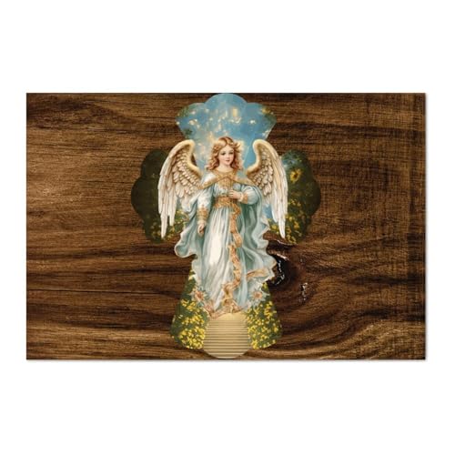 LMMIXEE Holzschild mit Engelskreuz, Vintage-Schriftdruck, christliche, religiöse Wanddekorationen für Wohnzimmer, rustikale Wandkunst, Küche, Heimdekoration, Hängeschilder, Einweihungsgeschenk, 30,5 x LMMIXEE Holzschild mit Engelskreuz, Vintage-Schriftdruck, christliche, religiöse Wanddekorationen für Wohnzimmer, rustikale Wandkunst, Küche, Heimdekoration, Hängeschilder, Einweihungsgeschenk, 30,5 x von LMMIXEE