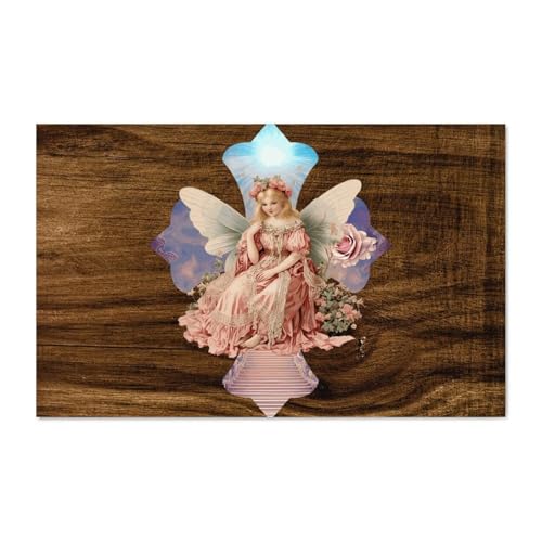 LMMIXEE Holzschild mit Engelskreuz, rustikale Schrift, christliche, religiöse, motivierende Wandkunst, rustikale Wanddekorationen für Wohnzimmer, Küche, Wandschild, Heimdekoration, Einweihungsgeschenk LMMIXEE Holzschild mit Engelskreuz, rustikale Schrift, christliche, religiöse, motivierende Wandkunst, rustikale Wanddekorationen für Wohnzimmer, Küche, Wandschild, Heimdekoration, Einweihungsgeschenk von LMMIXEE