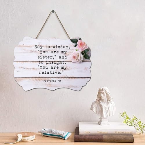 LMMIXEE Holzschilder mit Aufschrift "Say to Wisdom,You Are My Sister", Sprichwörter 7: 4, Jesus Holzschilder, rustikaler Wandaufhänger, Wandkunst, christliches Zitat für Küche, Schlafzimmer LMMIXEE Holzschilder mit Aufschrift "Say to Wisdom,You Are My Sister", Sprichwörter 7: 4, Jesus Holzschilder, rustikaler Wandaufhänger, Wandkunst, christliches Zitat für Küche, Schlafzimmer von LMMIXEE