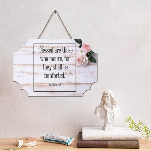 LMMIXEE Holzschilder mit Bibelvers und Aufschrift "Blessed Are Those Who Mourn, for They Shall Be", Holzschilder, Dekoration, Wandkunst, Wandaufhänger, Schild mit Zitat für Zuhause, Küche, Badezimmer LMMIXEE Holzschilder mit Bibelvers und Aufschrift "Blessed Are Those Who Mourn, for They Shall Be", Holzschilder, Dekoration, Wandkunst, Wandaufhänger, Schild mit Zitat für Zuhause, Küche, Badezimmer von LMMIXEE