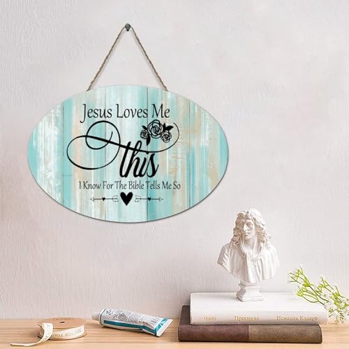 LMMIXEE Holzschilder mit Bibelvers und Bibelvers und Aufschrift "Jesus Loves Me This I Know For The Bibel", Dekoration, Wandkunst, Wandaufhänger, Schild, religiöser Glaube, für Zuhause, Küche LMMIXEE Holzschilder mit Bibelvers und Bibelvers und Aufschrift "Jesus Loves Me This I Know For The Bibel", Dekoration, Wandkunst, Wandaufhänger, Schild, religiöser Glaube, für Zuhause, Küche von LMMIXEE