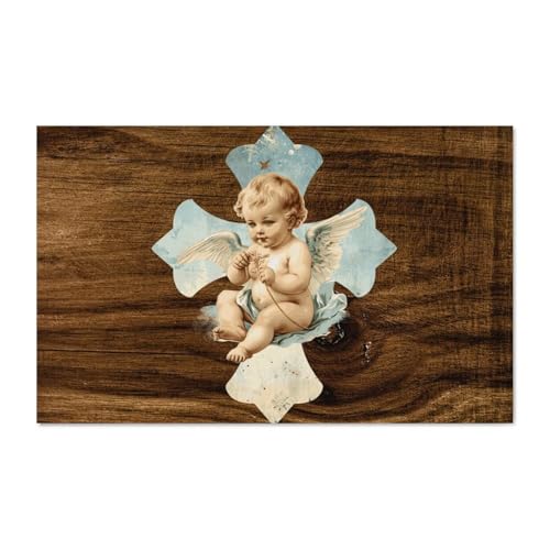 LMMIXEE Holzschilder mit Engelskreuz, Jesus, Bibelvers, Holzschilder, Bauernhaus, Wandkunst, rustikale Wanddekoration, Jesus-Zitat für Zuhause, Schlafzimmer, Küche, Wohnzimmer, 40,6 x 25,4 cm LMMIXEE Holzschilder mit Engelskreuz, Jesus, Bibelvers, Holzschilder, Bauernhaus, Wandkunst, rustikale Wanddekoration, Jesus-Zitat für Zuhause, Schlafzimmer, Küche, Wohnzimmer, 40,6 x 25,4 cm von LMMIXEE